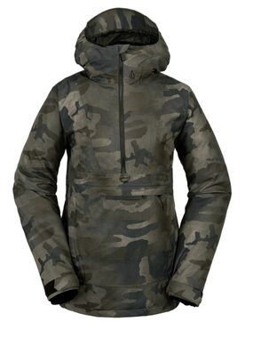 Volcom Ashfield Hooded Anorak Jacket - Olive Camo